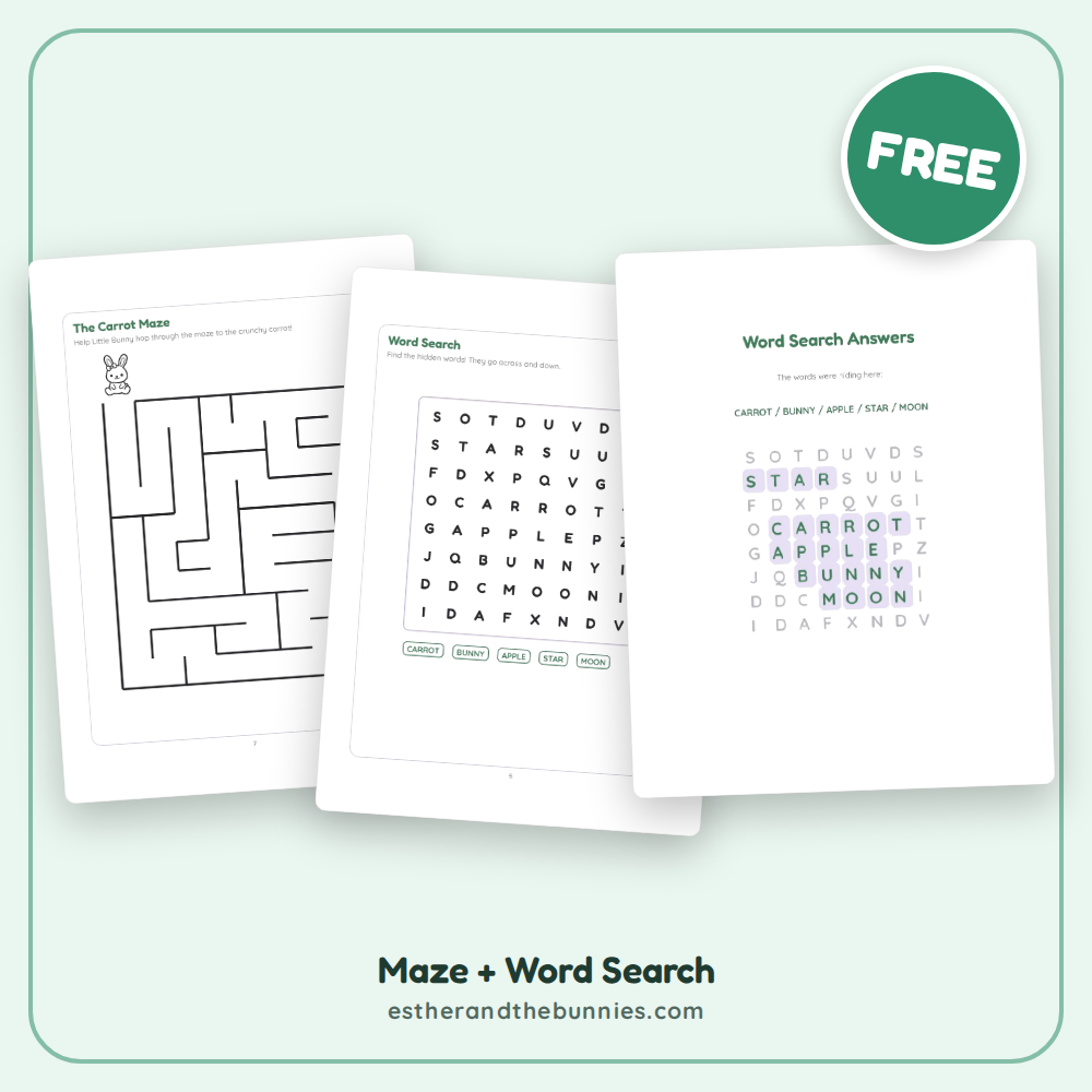Maze + Word Search